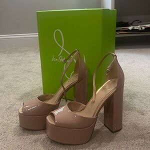 Sam Edelman Nude Platform Heels